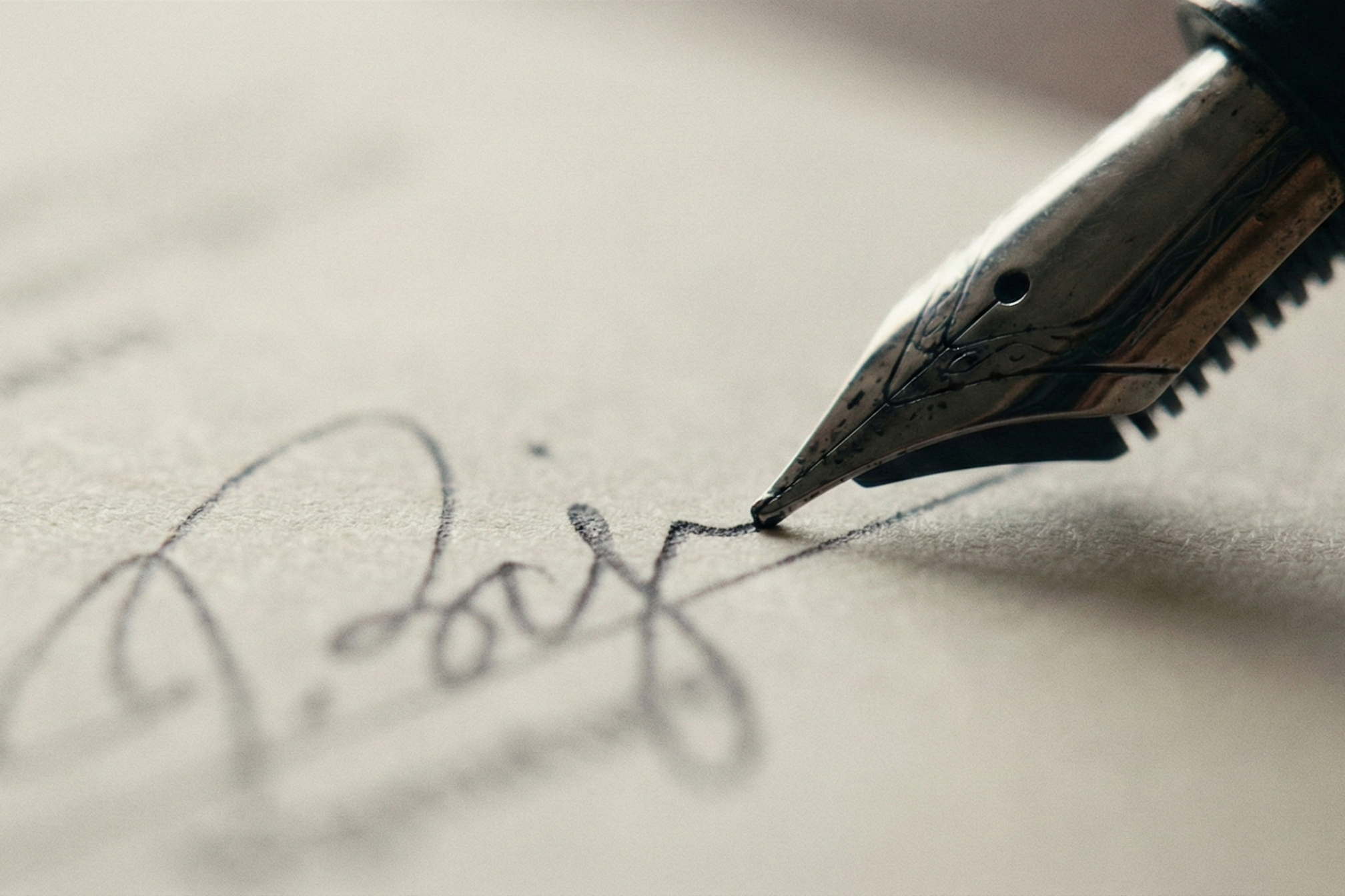 Stift auf Vertrag – Symbol für Arbeitsrecht